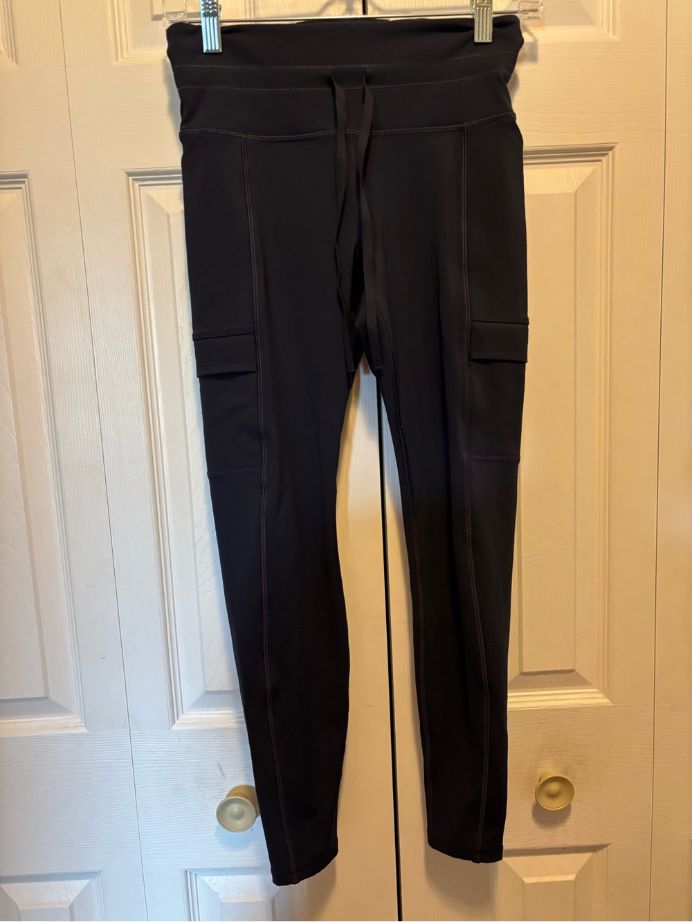 Athleta Navy Blue Rainier Cargo Tight Brushed Supersonic Leggings Size SP Petite